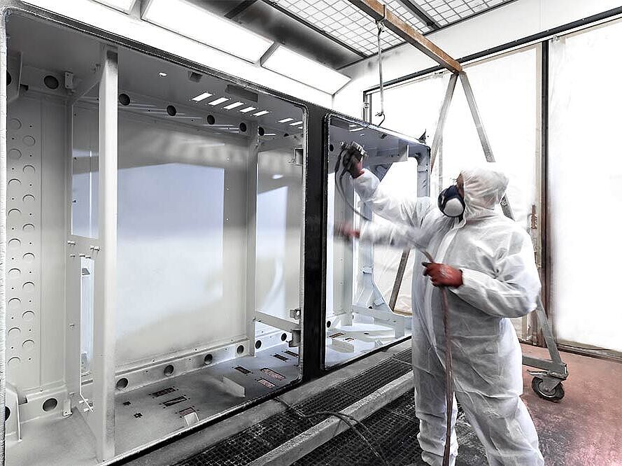 Großraumlackierkabine Friedrich Hippe - Großraumlackierkabine